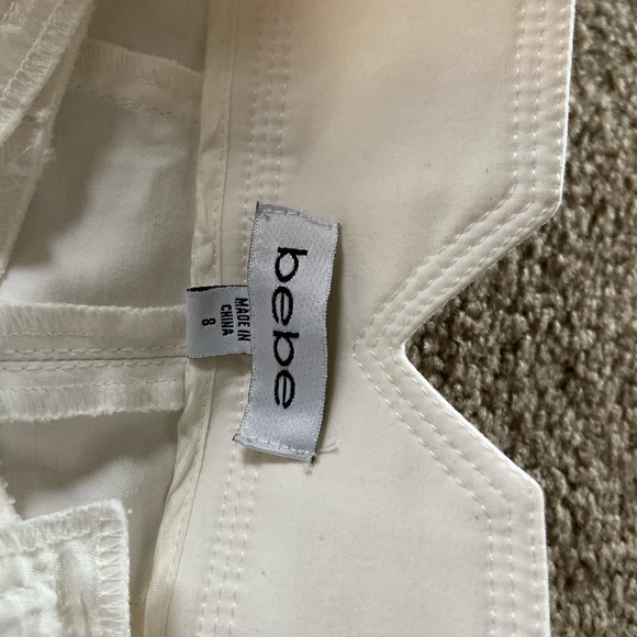 💎 Bebe - White/Cream Flare Pants 💎 - Picture 6 of 6